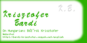 krisztofer bardi business card